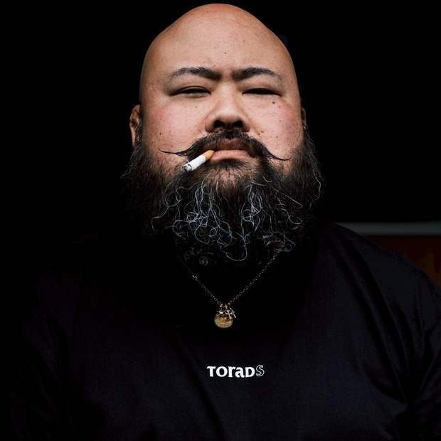 【寅壱 × TRADMAN'S BONSAI】crew neck T-shirts　BLACK 詳細画像